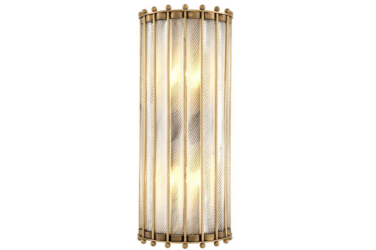 Tiziano vägglampa antik mässing