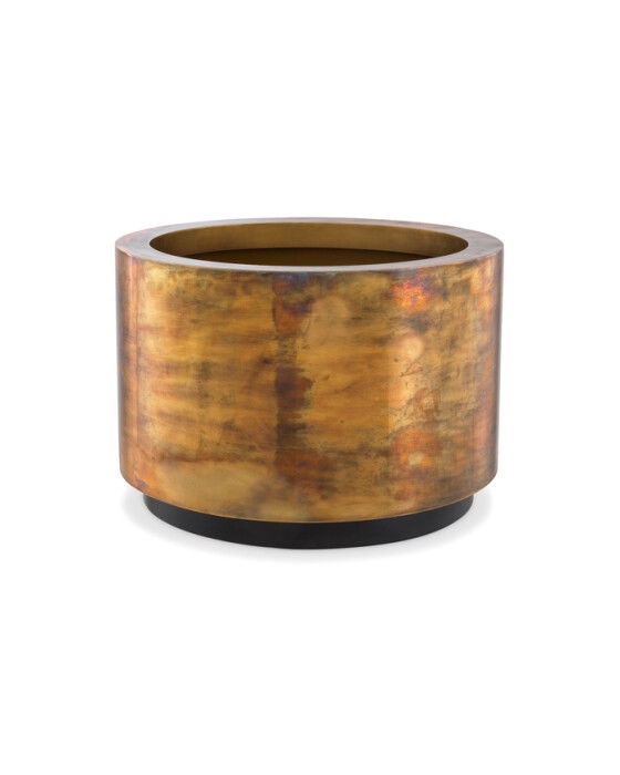 Jasper Planter Round Vintage Brass