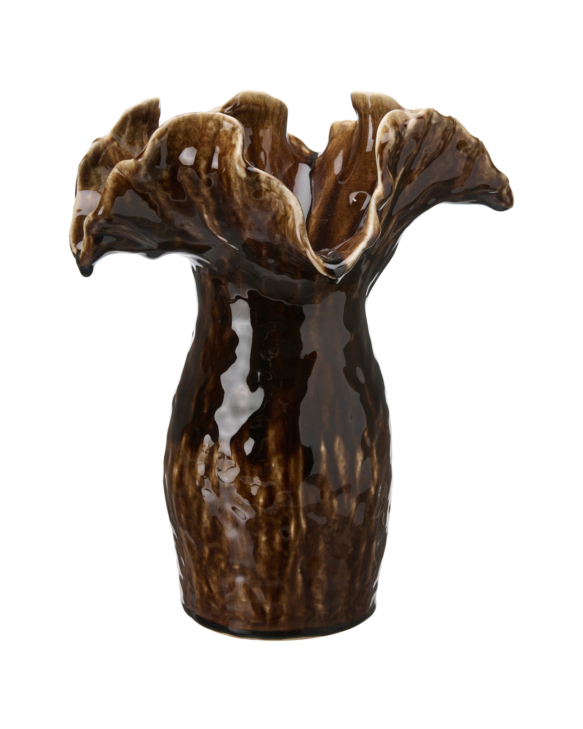 Jade vase brun