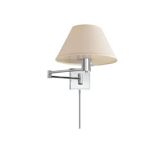 null - Classic Swing Arm Wall Lamp Polished Nickel