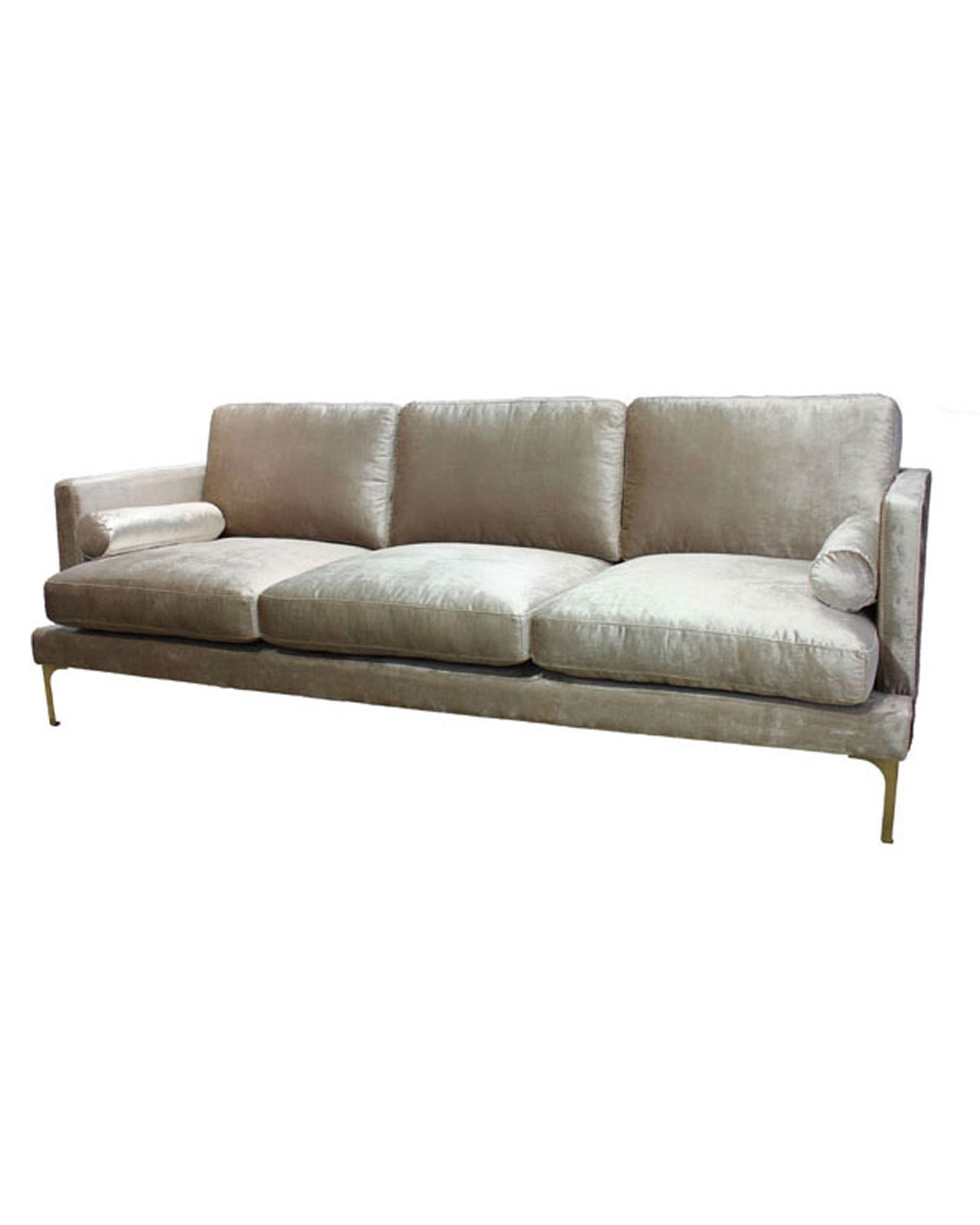 Bonham soffa 3-sits oatmeal/mässing