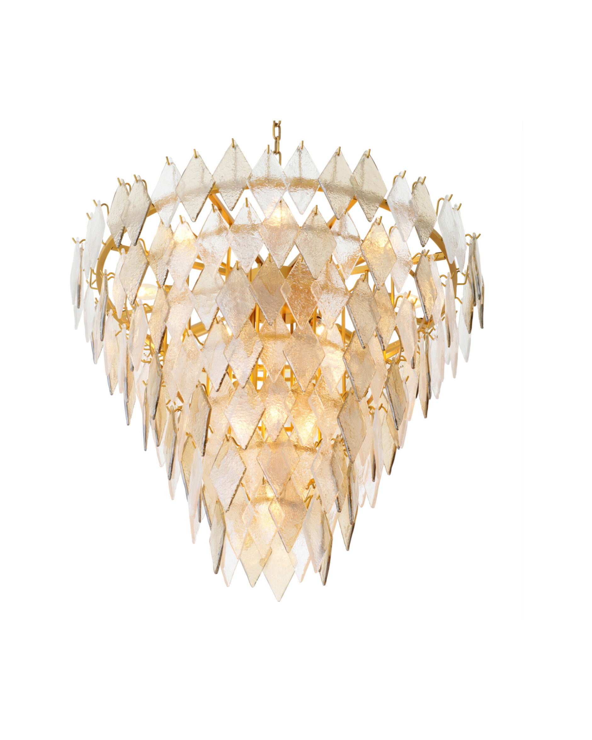 Rhombus Chandelier Antique Brass  L