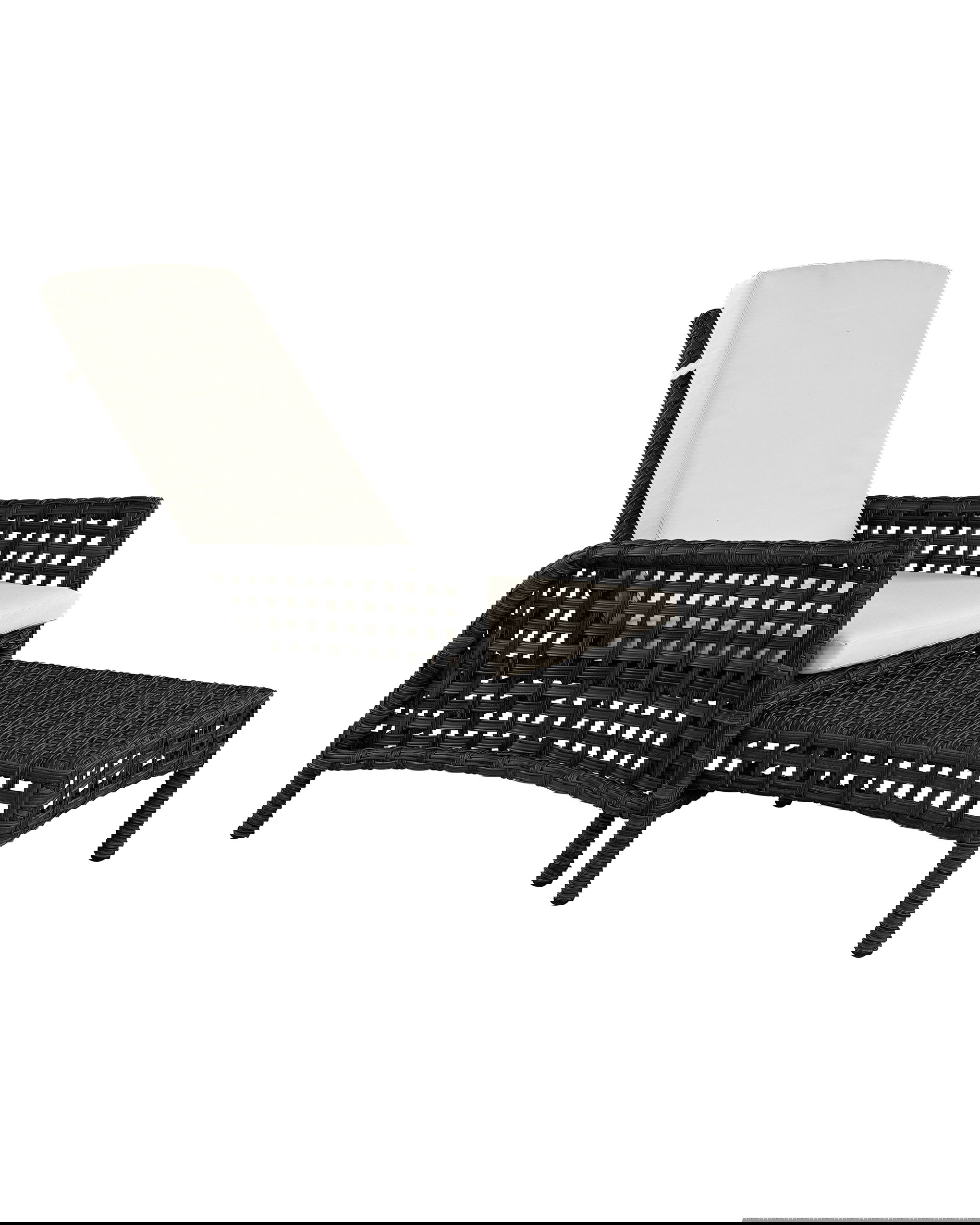 Tampa solsäng svart/grå dynset off-white