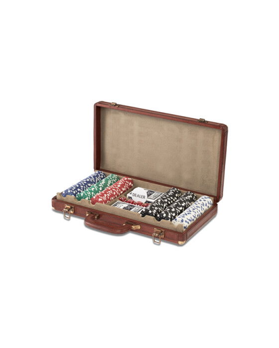 Kensington pokerset läder