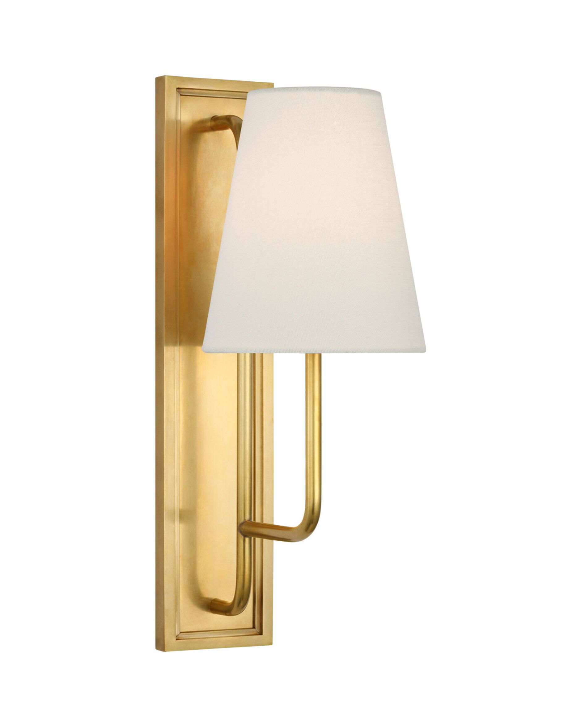Rui Sconce Antique Brass/Linen Shade