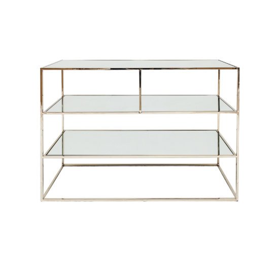Brass - Shelby console table black chrome