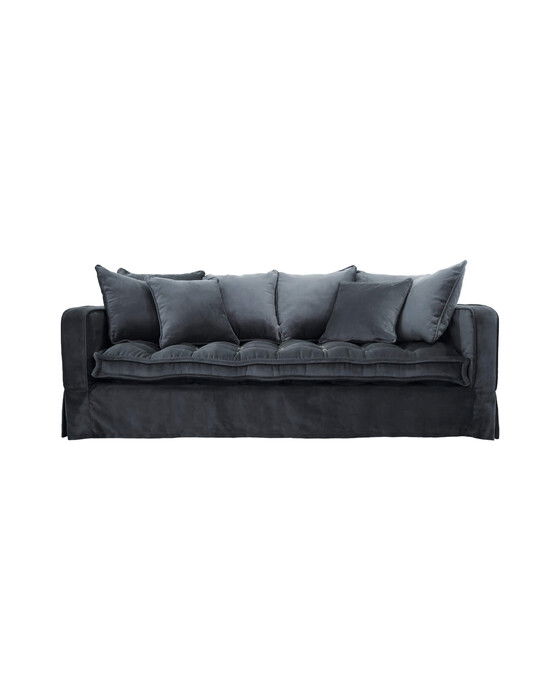 greenwich soffa velvet iron grey