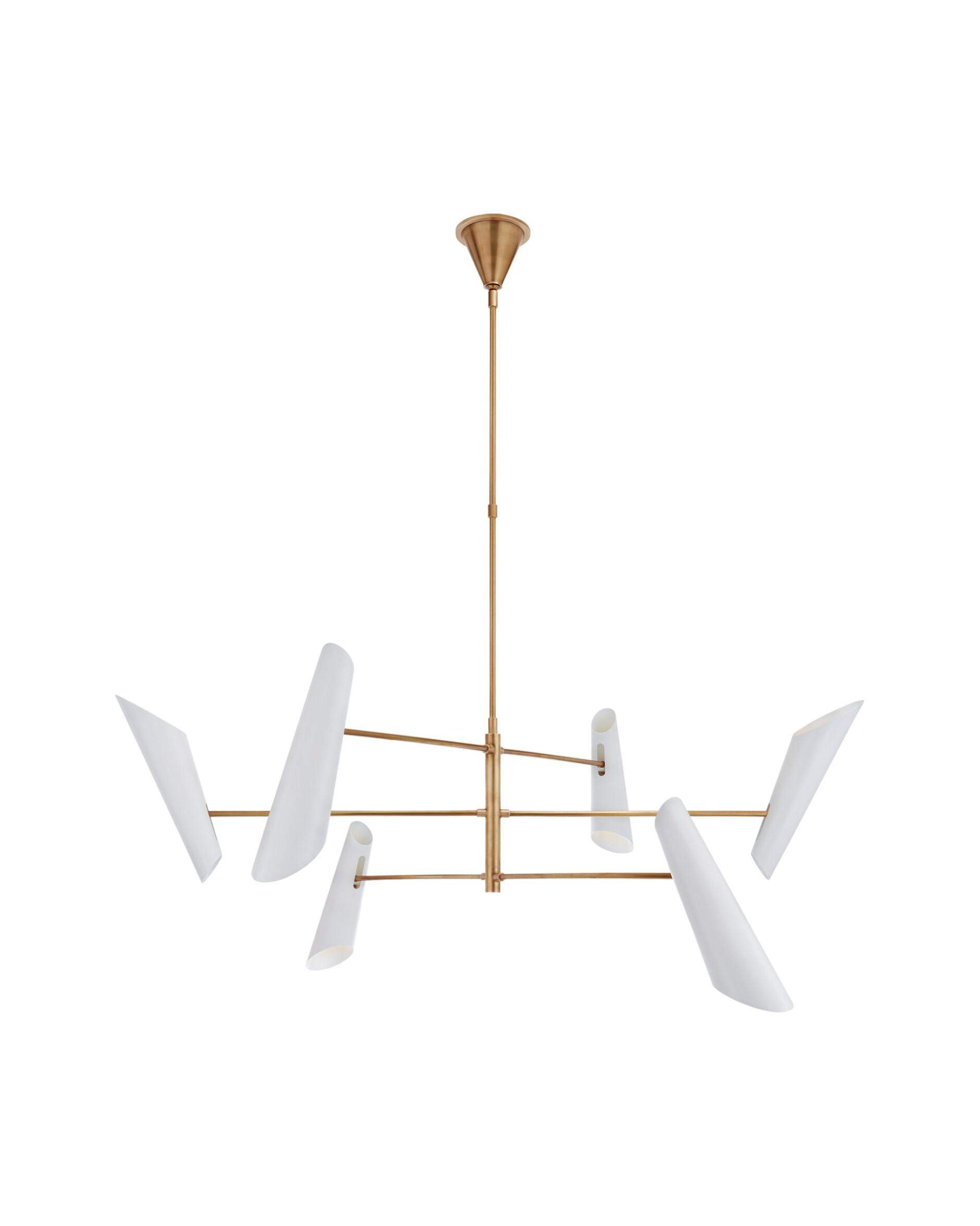 Franca takkrona antik mässing/vit