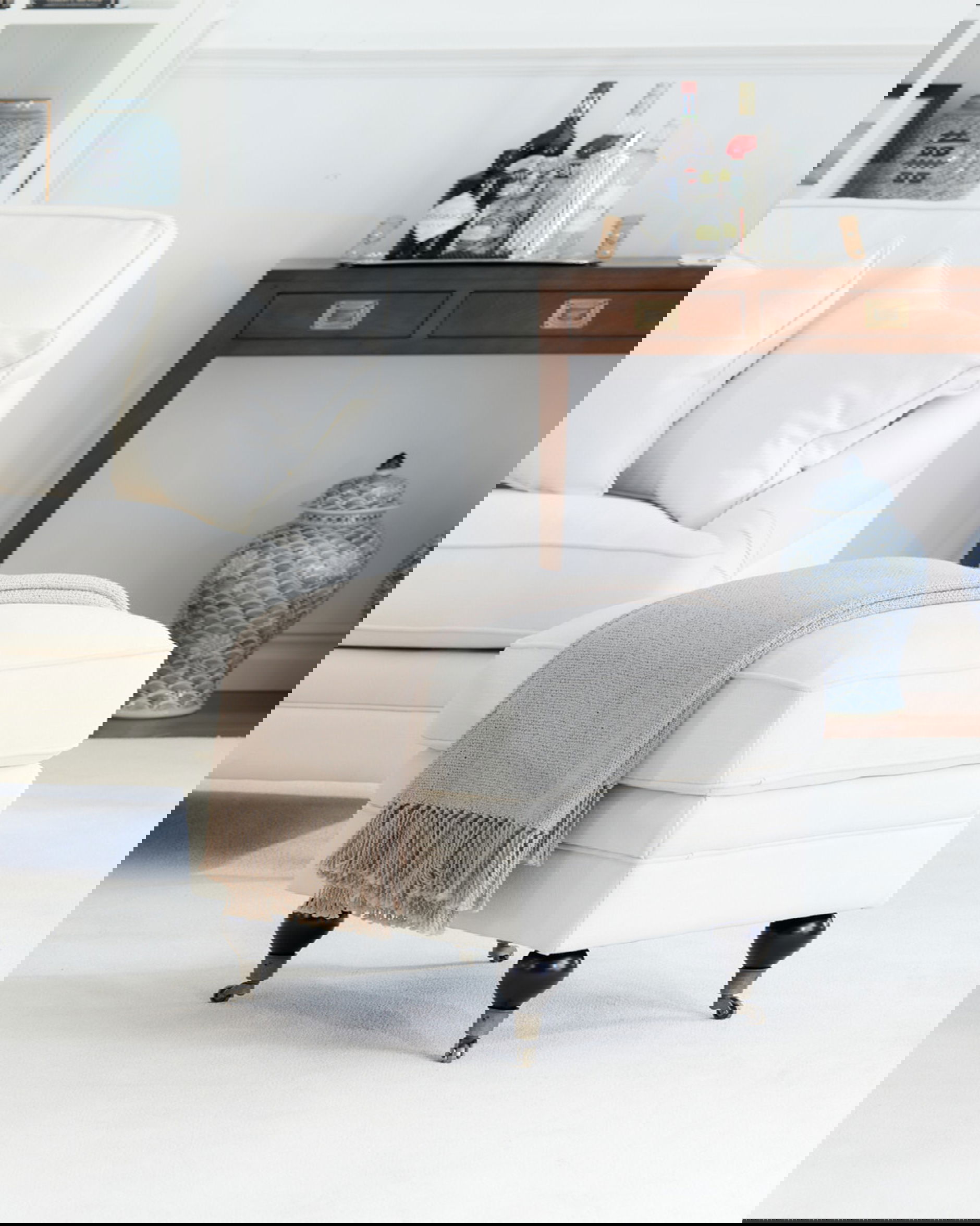 Howard Classic fotpall off-white