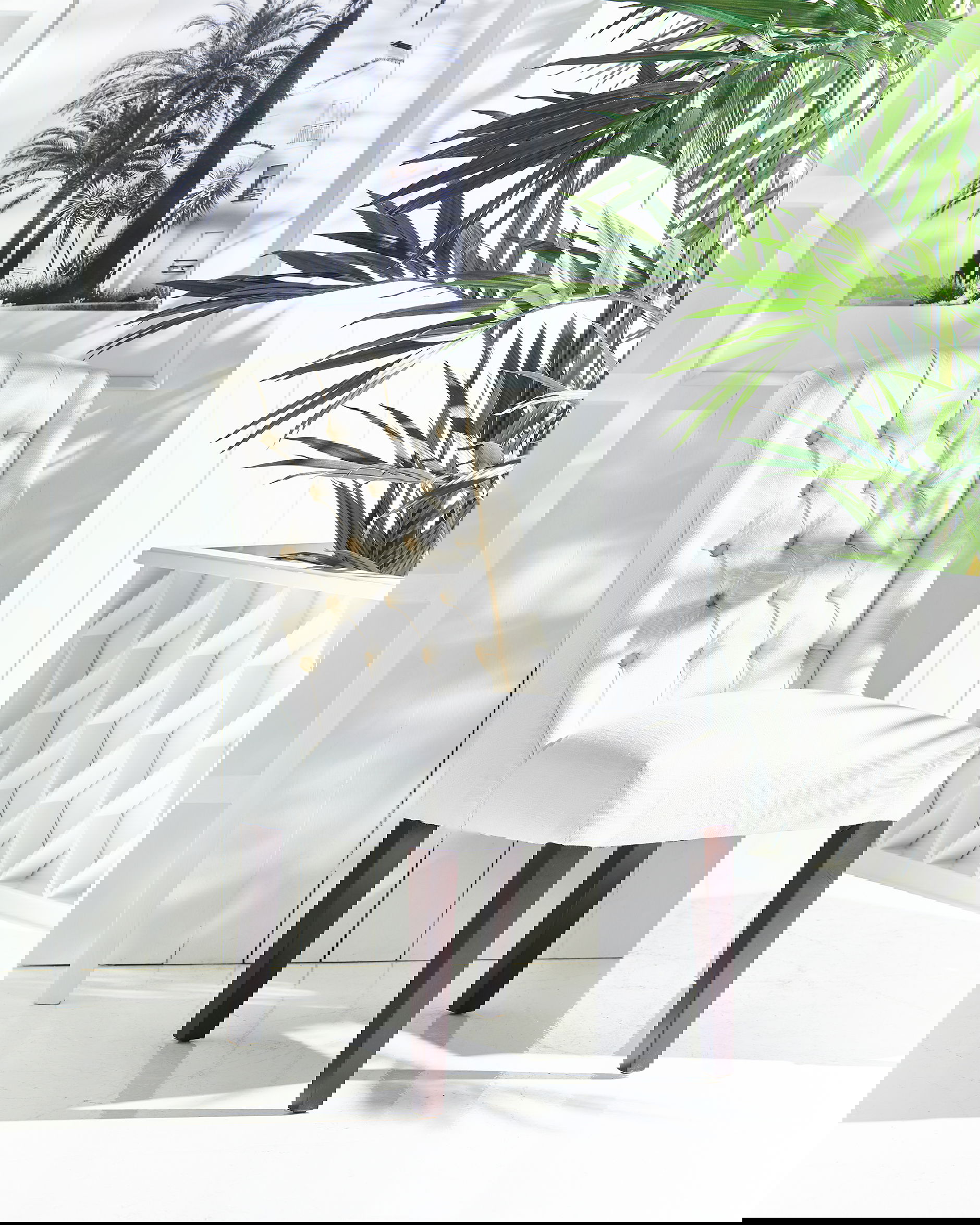 Newport Venice matstol off-white