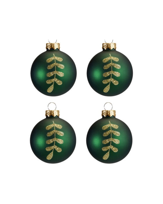 Agnes julkula grön/guld 4-pack