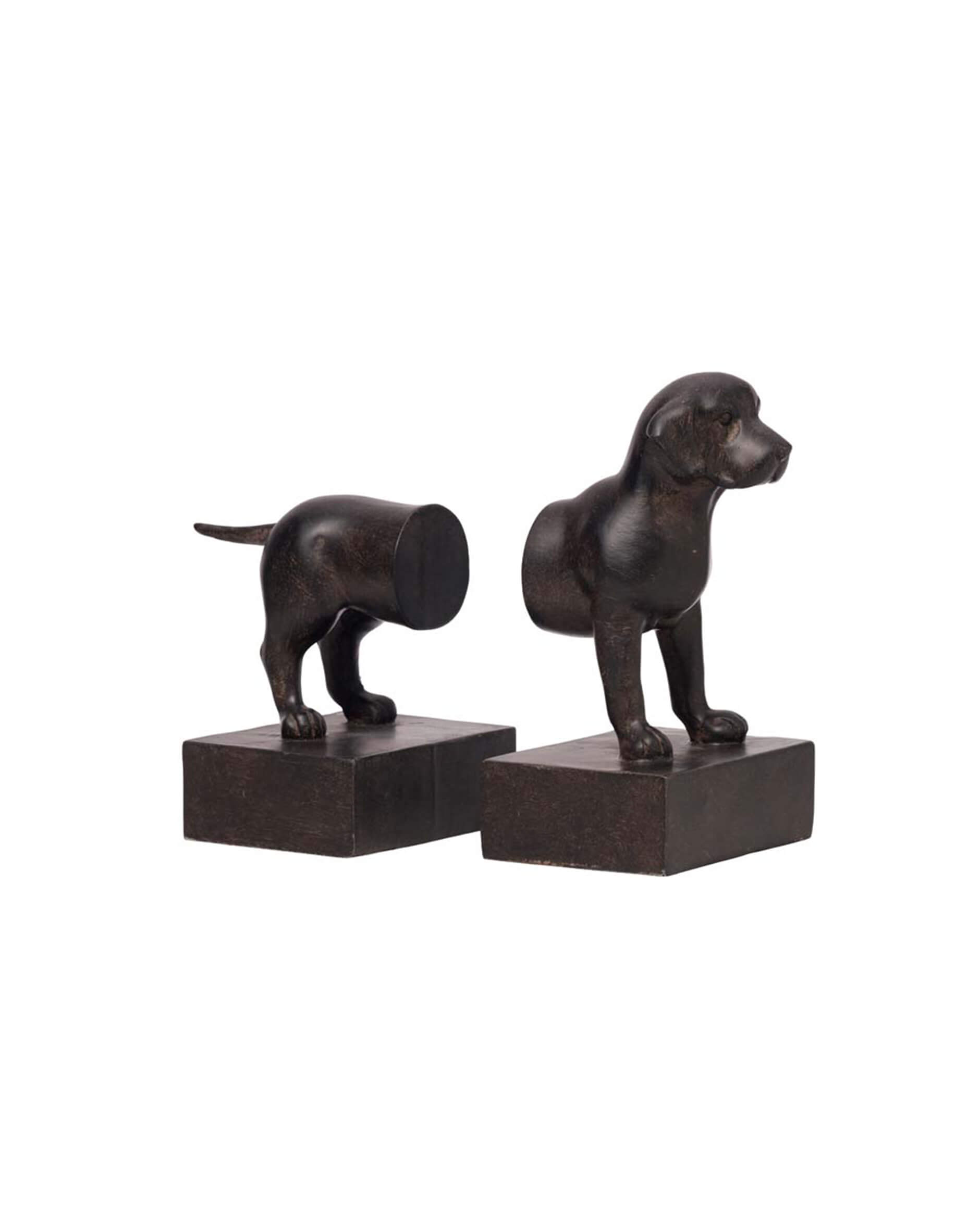 Beagle bokstöd brun 2-set