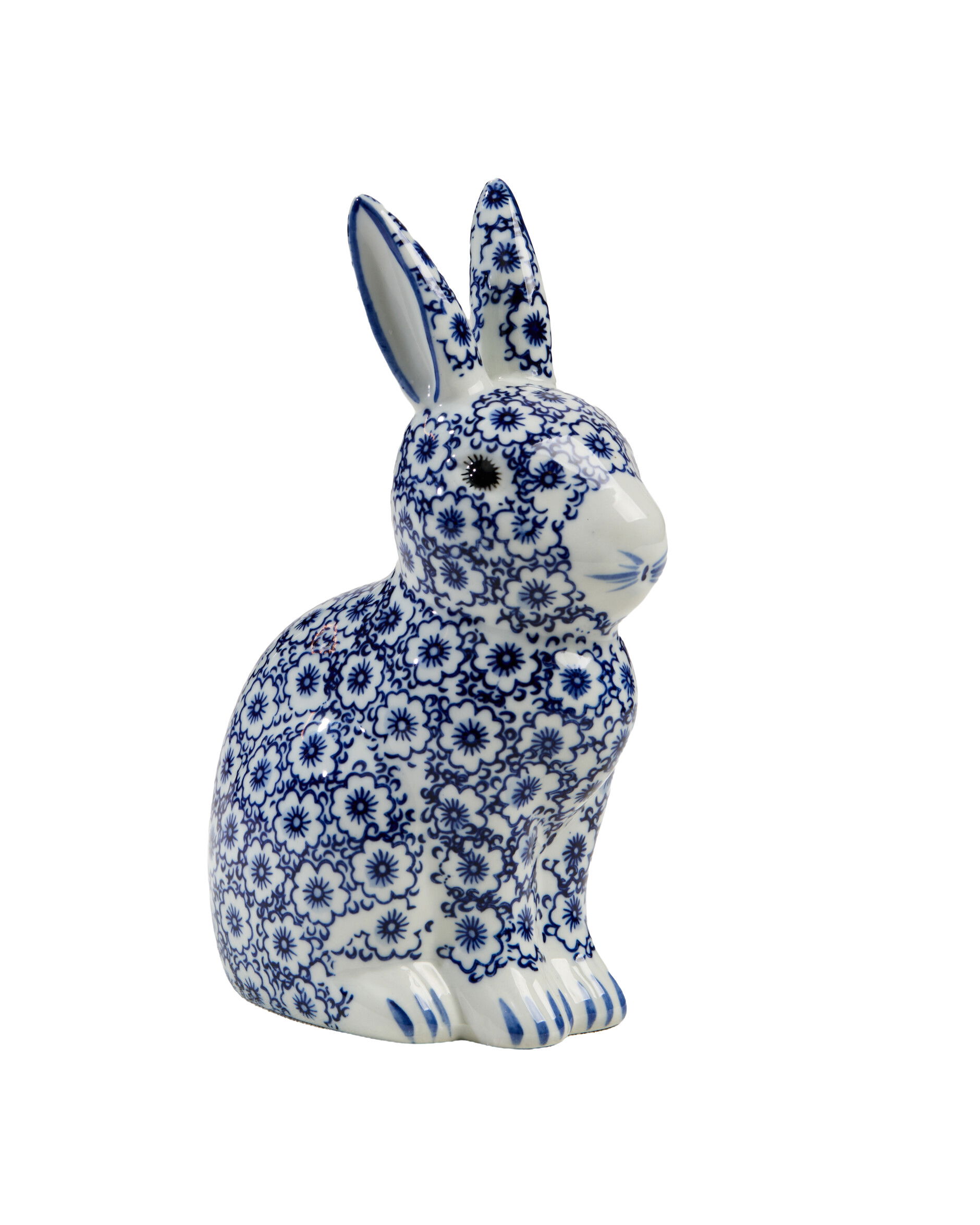 Estelle decoratiekonijn blauw/wit