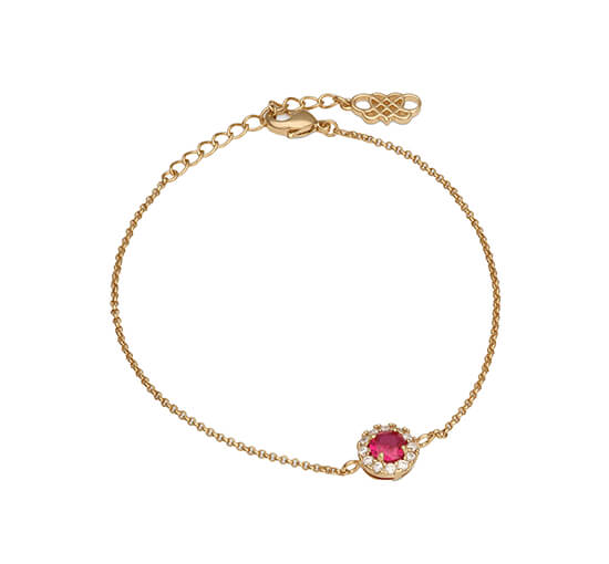 Laurie armbånd pink ruby