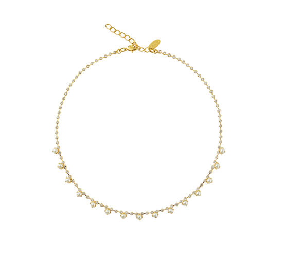 null - Lily Necklace Pearl Rhodium