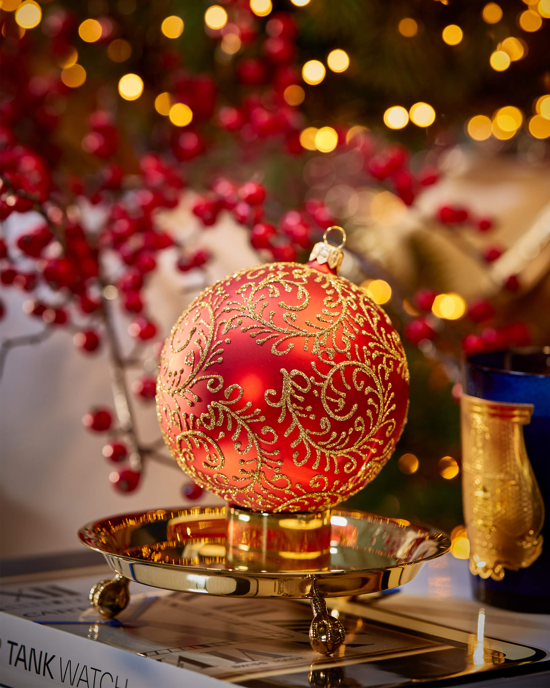 Lux Amelia julkula röd 10cm