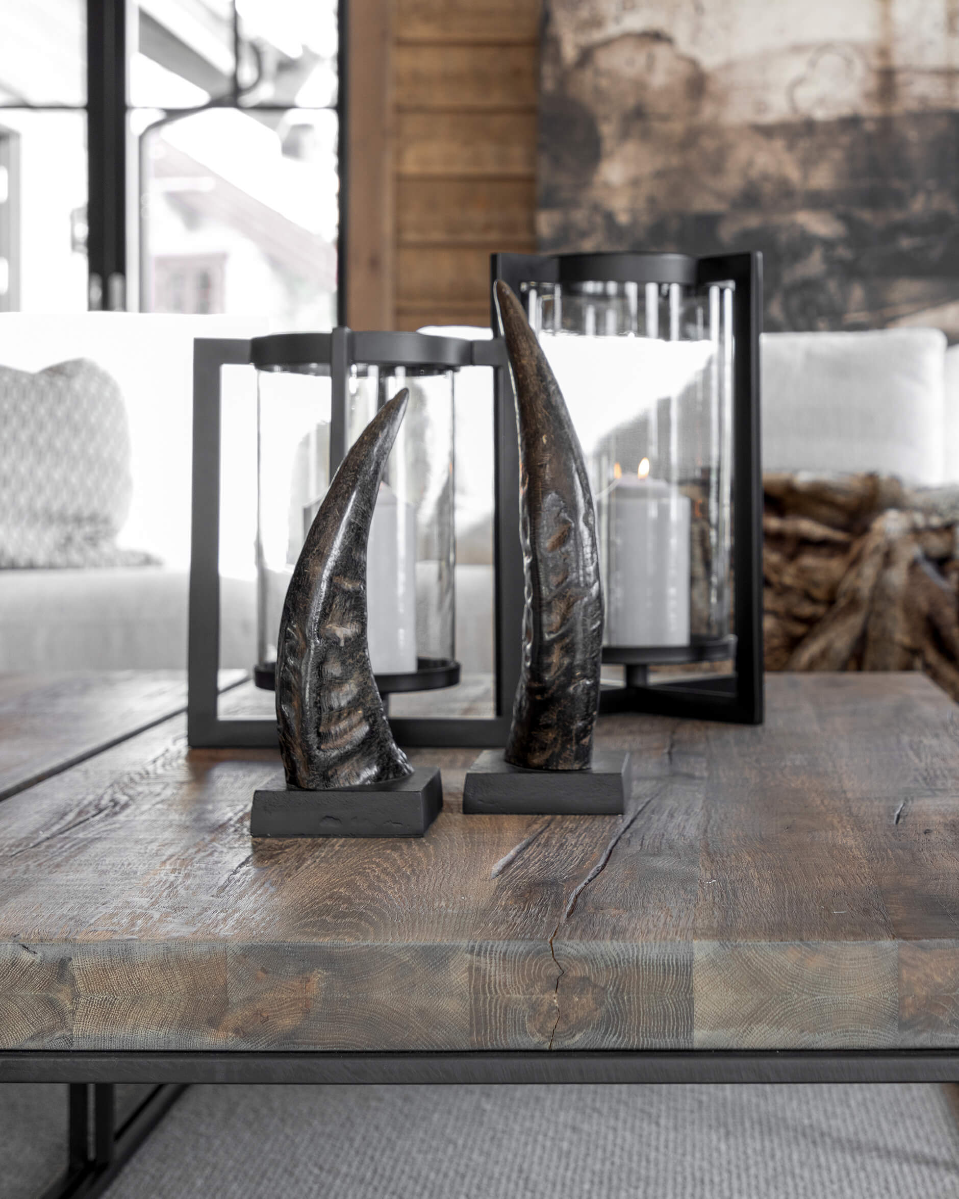 Avorio Corno dekoration brun/svart