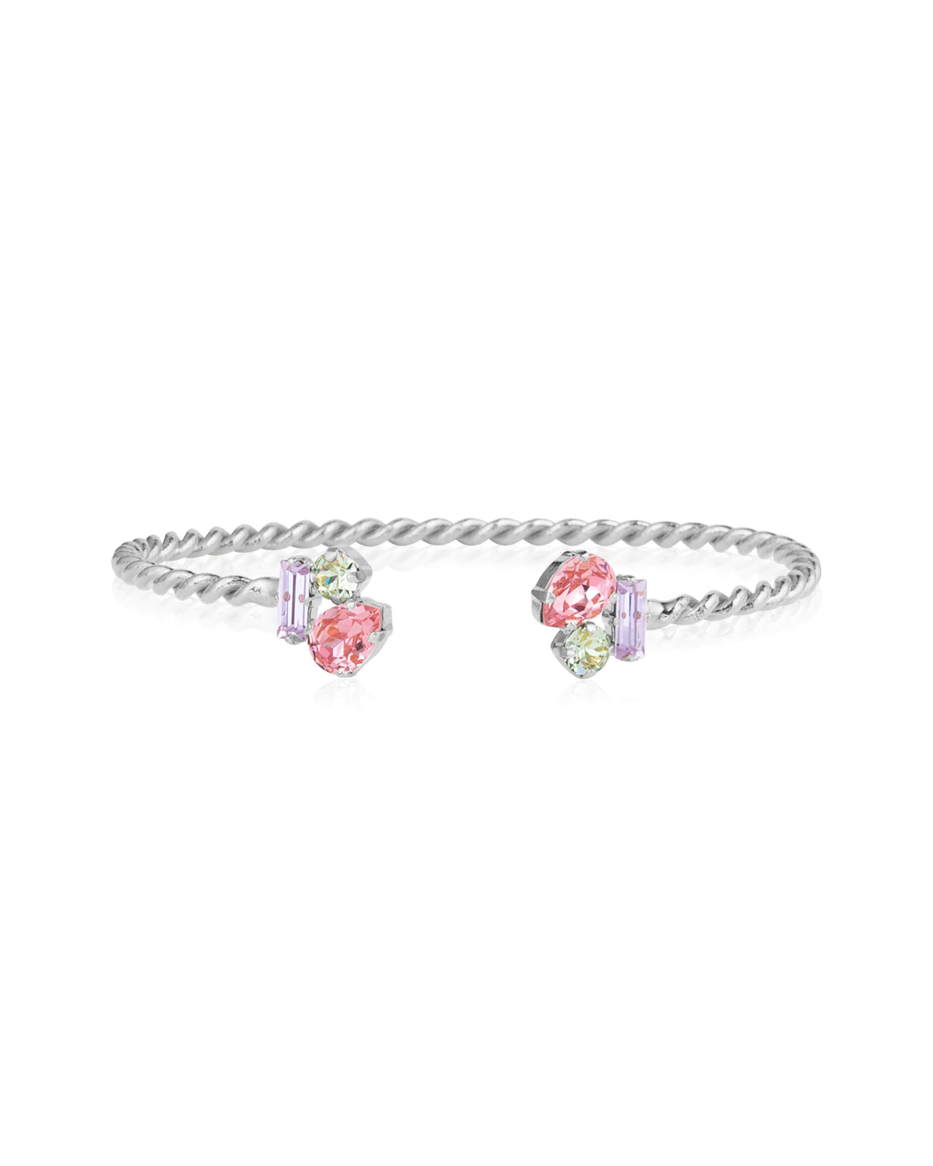 Isa armband pastel combo rhodium