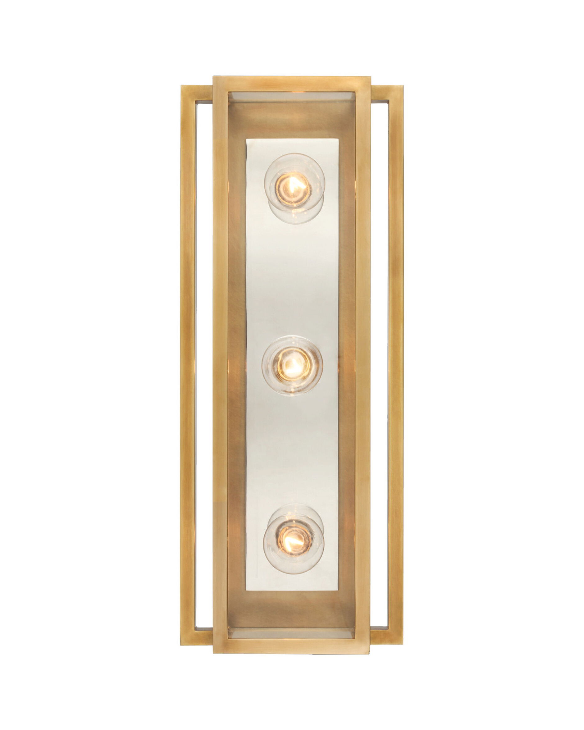 Halle 18" vägglampa antik mässing/nickel