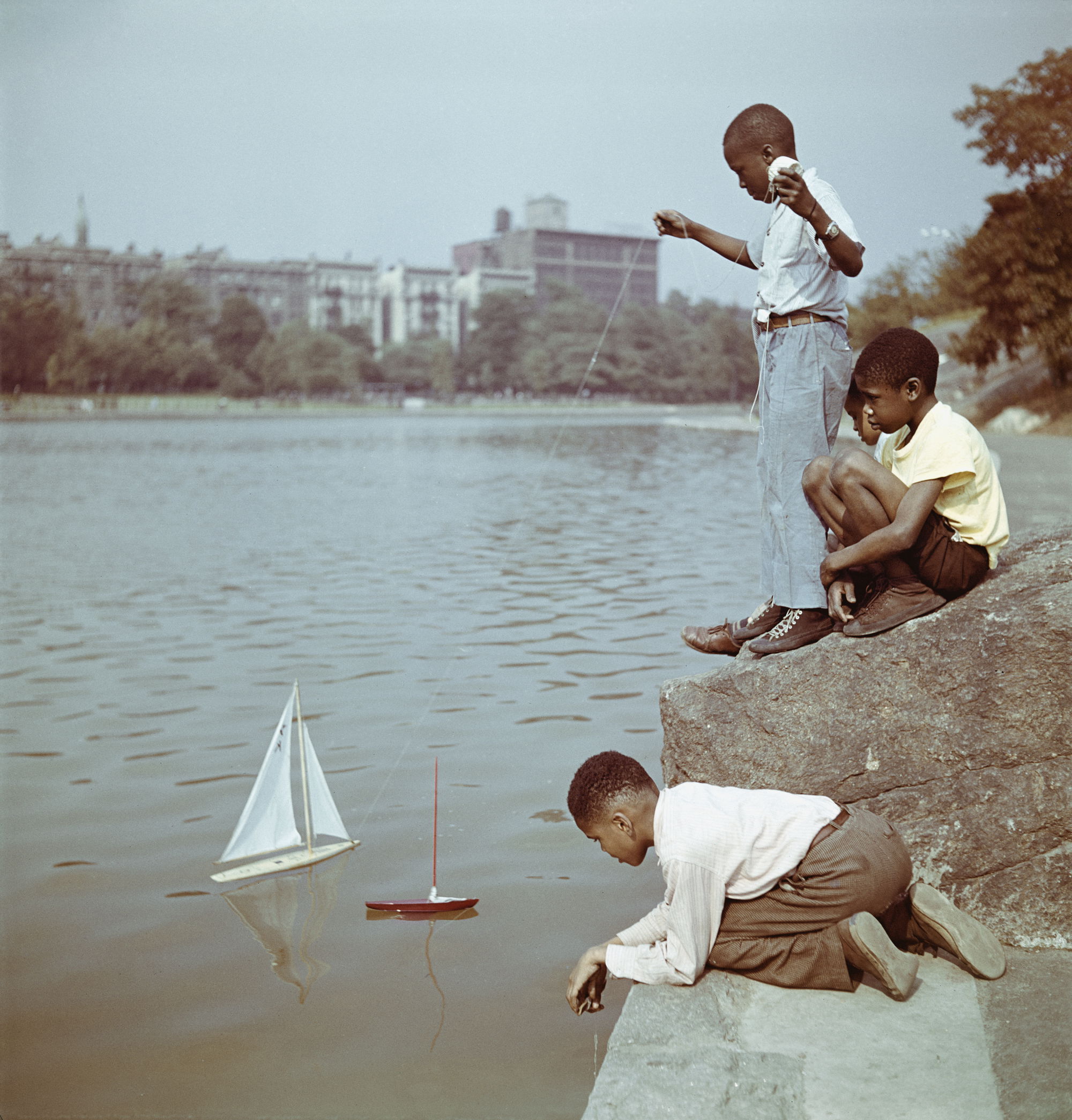 Model Boat Sailing