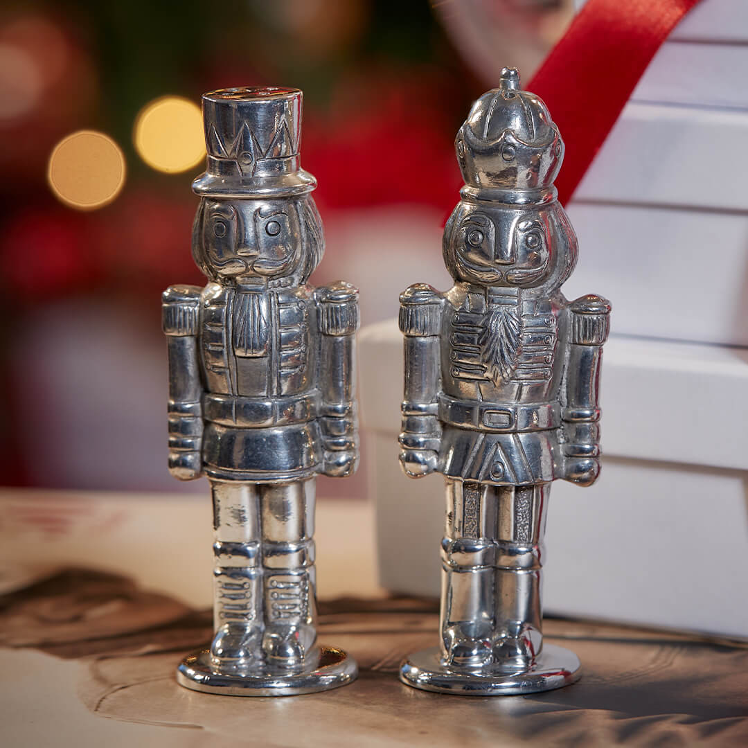 William Pewter Nutcrackers Salt & Pepper Shakers