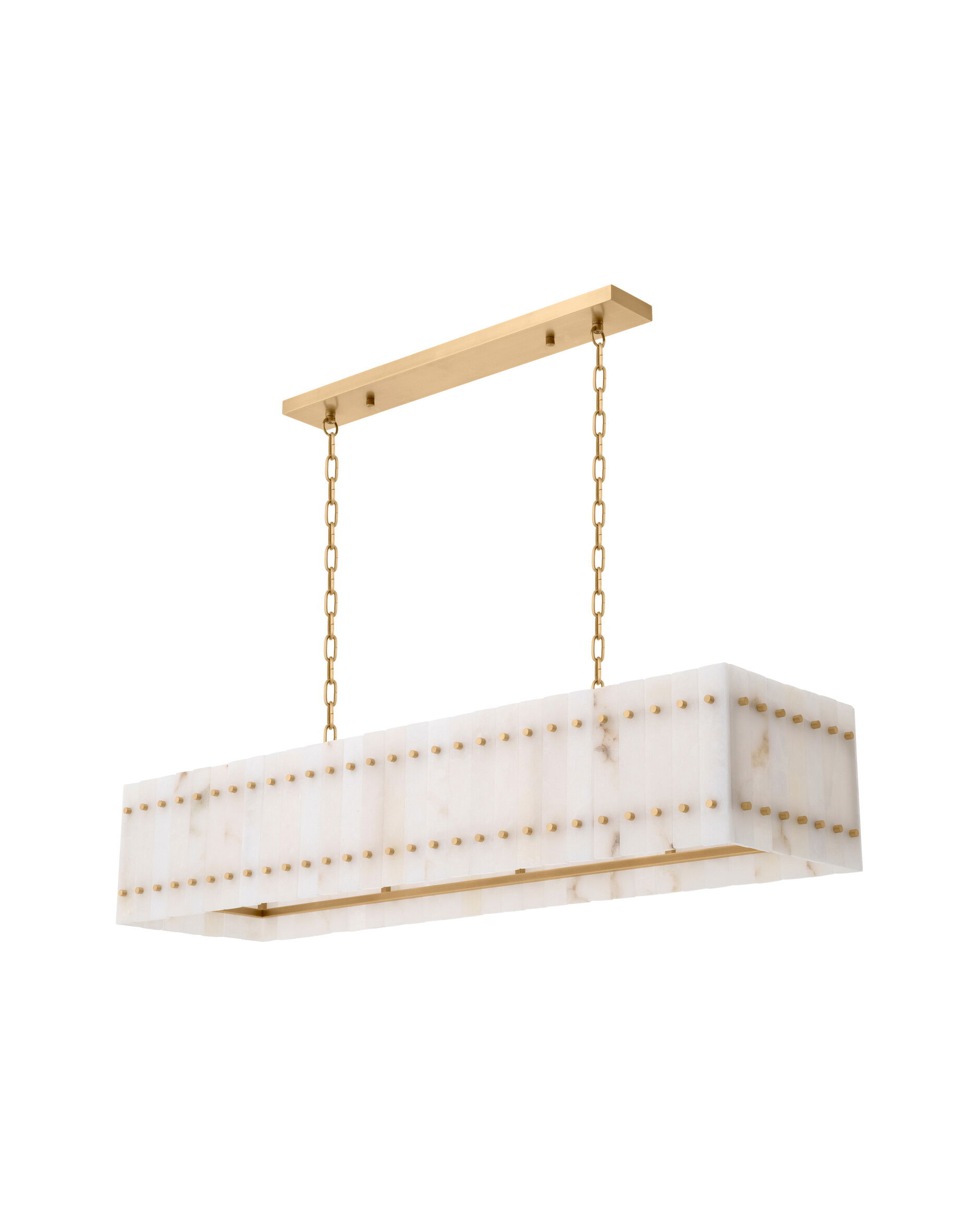 Ruby Chandelier Alabaster Brass