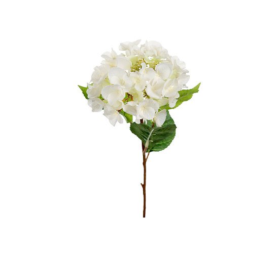 Kunstig Hortensia stilk hvid