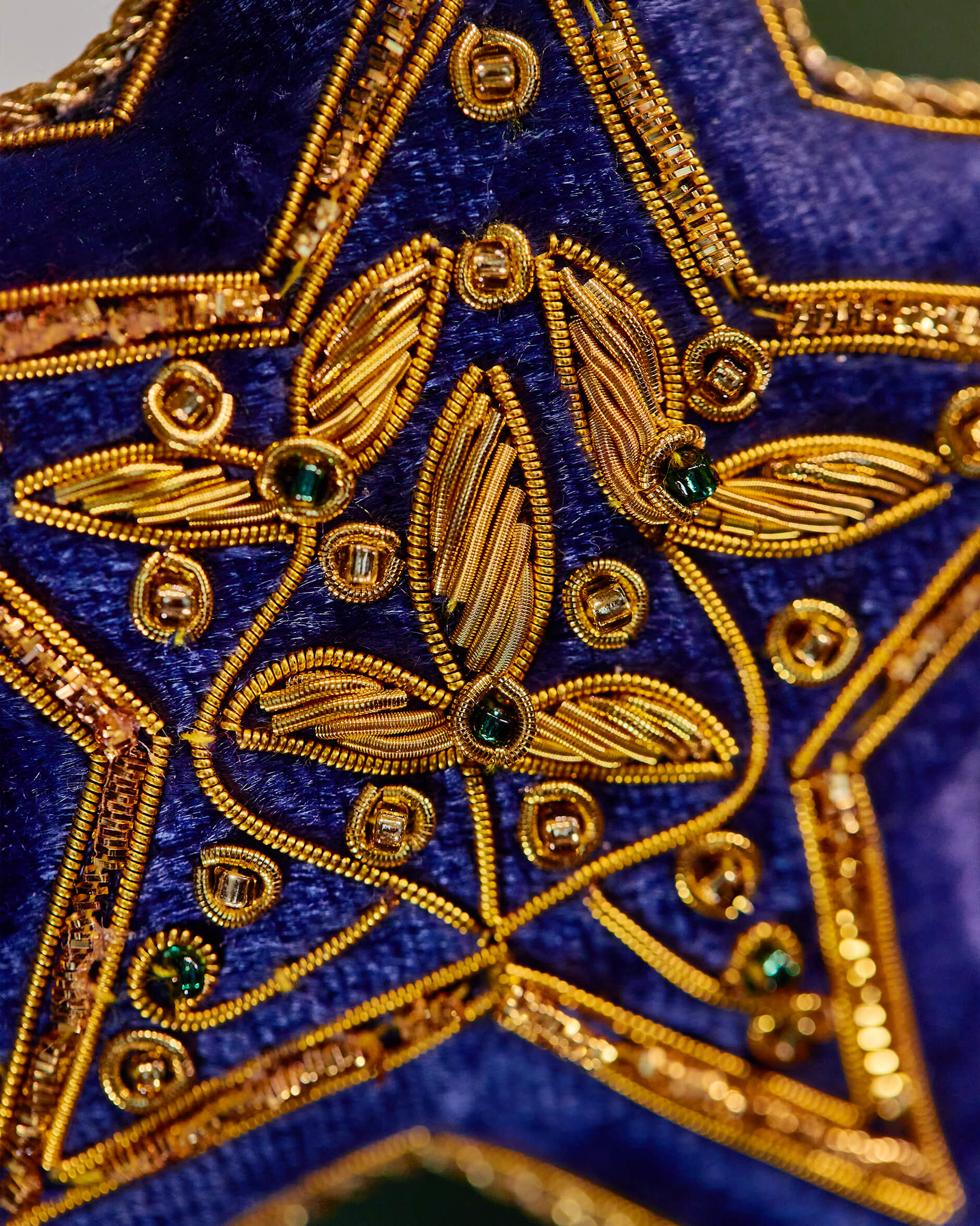 Earl stjärna julgransdekoration blå