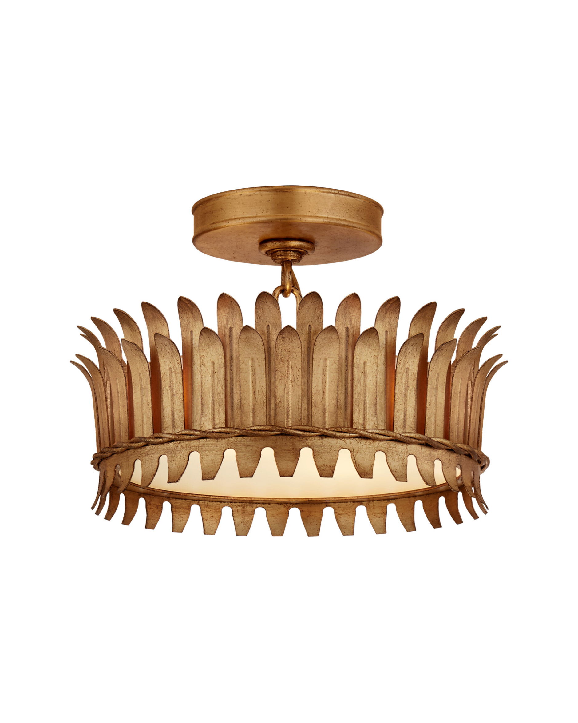 Leslie 12" plafond Gilded Iron