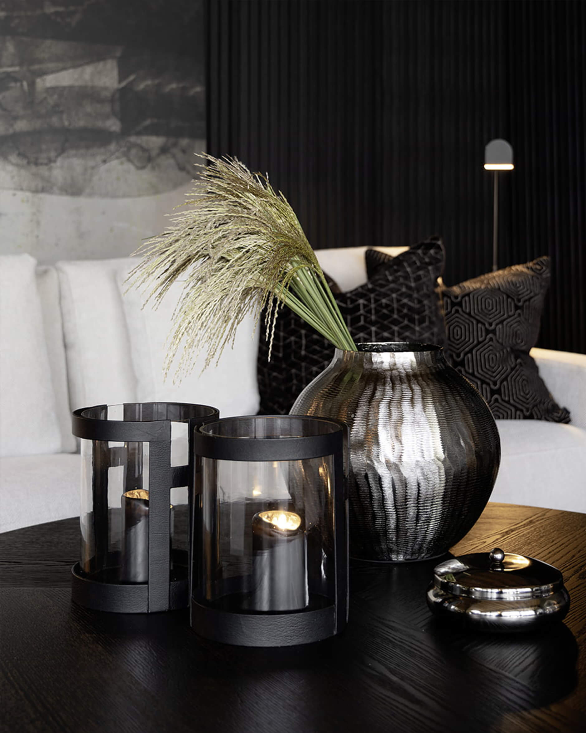 Santino ljuslykta svart