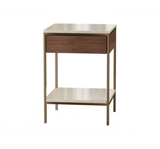 null - Erin side table brass/oak