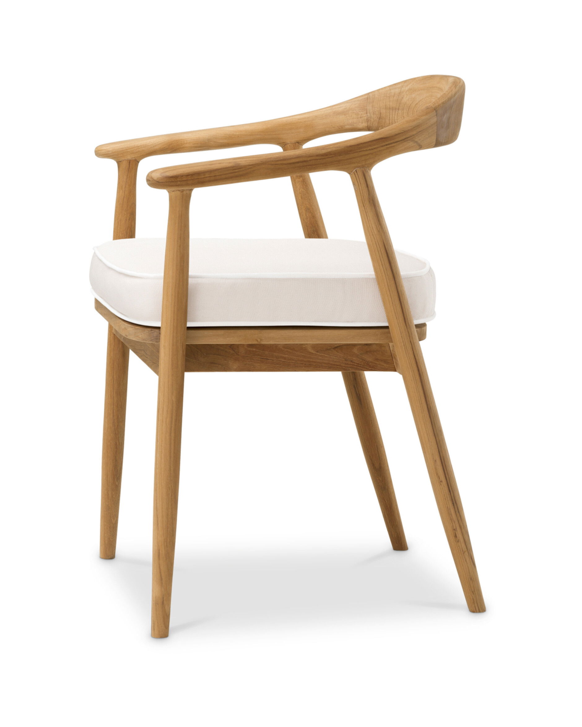 Beale matstol teak flores off-white