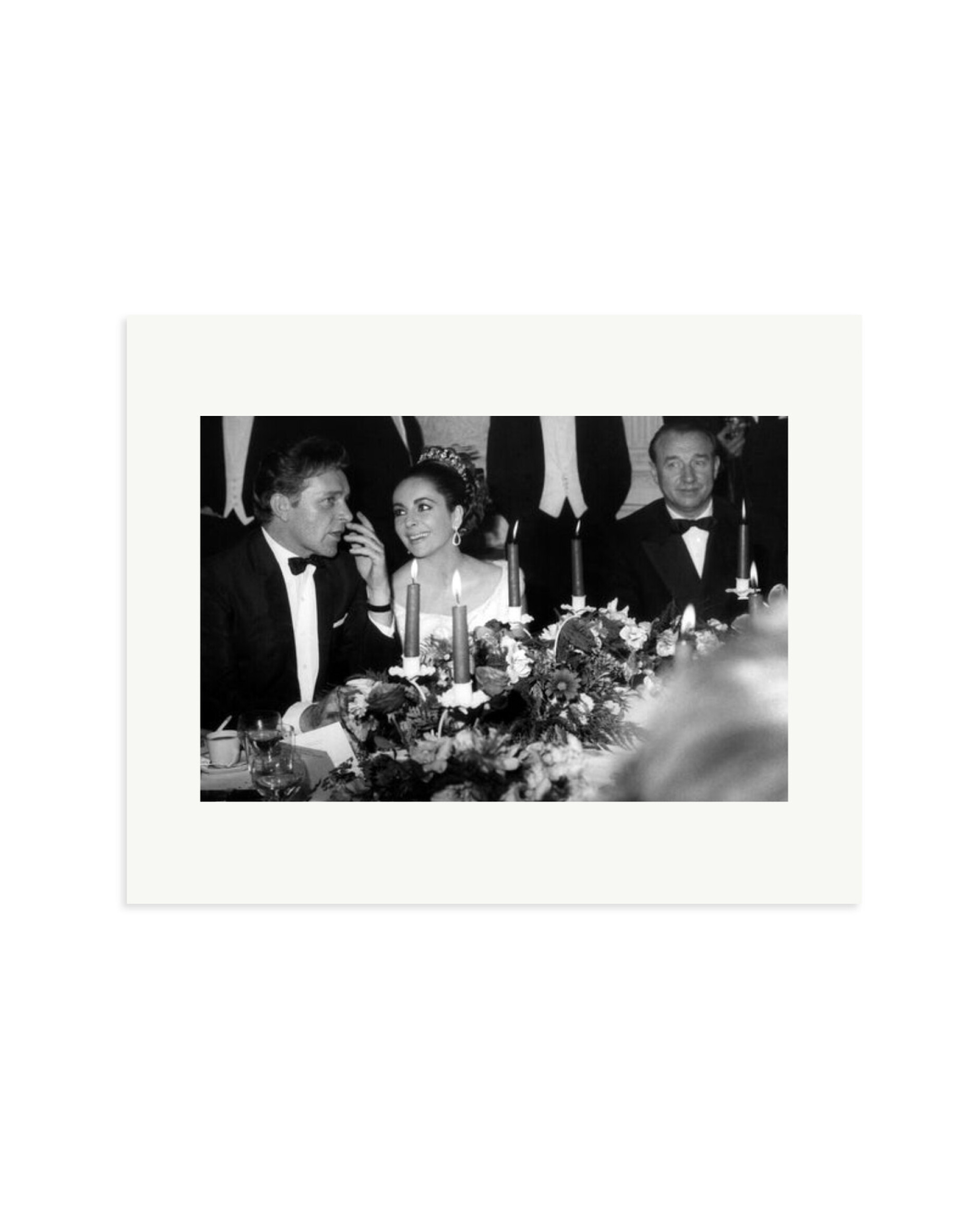 Taylor And Burton at Dinner Print Only / Medium