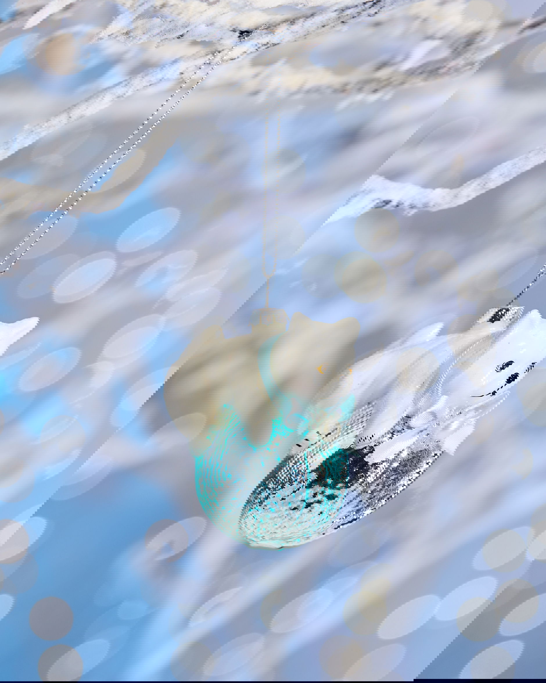 Marion katt juldekoration vit