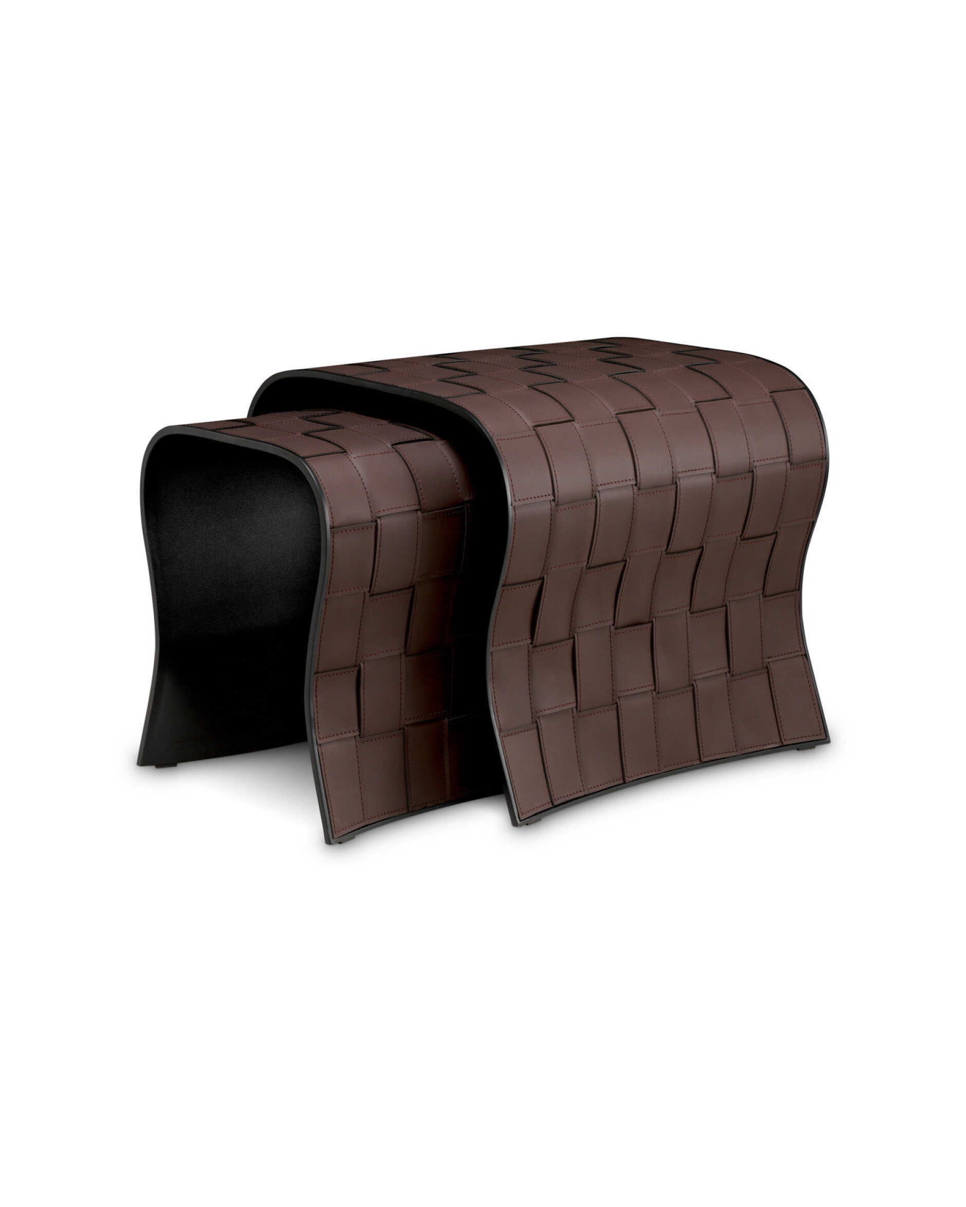Marcello side table dark brown 2 piece set