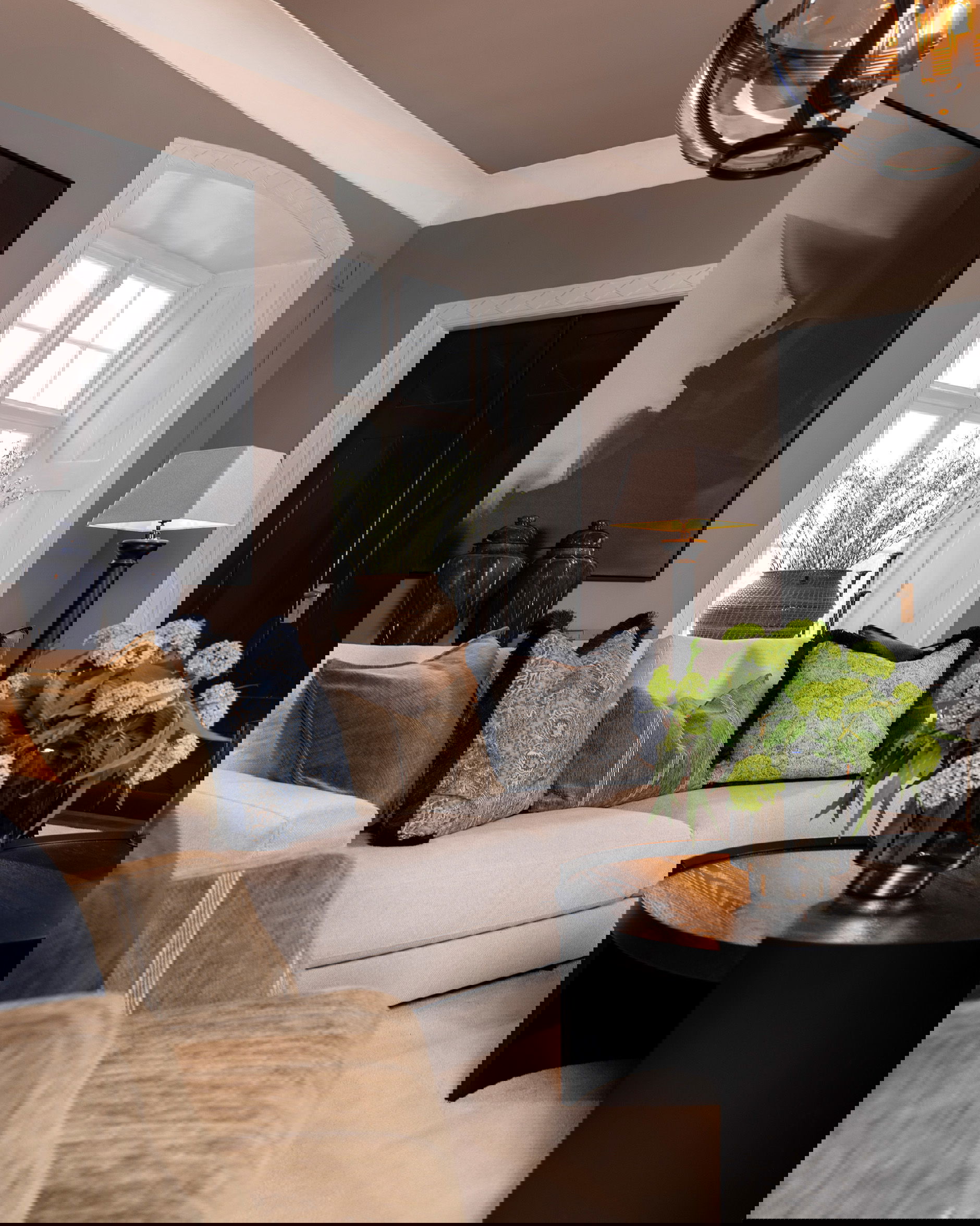 Serena cushion cover stripe chestnut