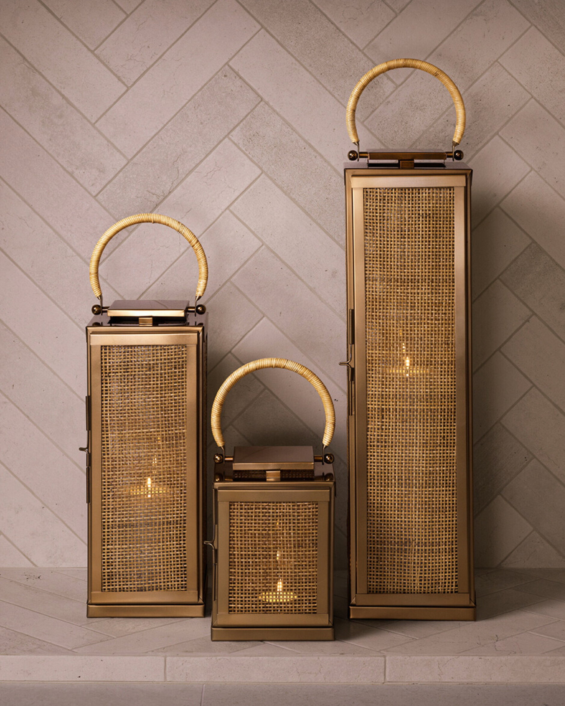 Georgian kynttilälyhty messinki