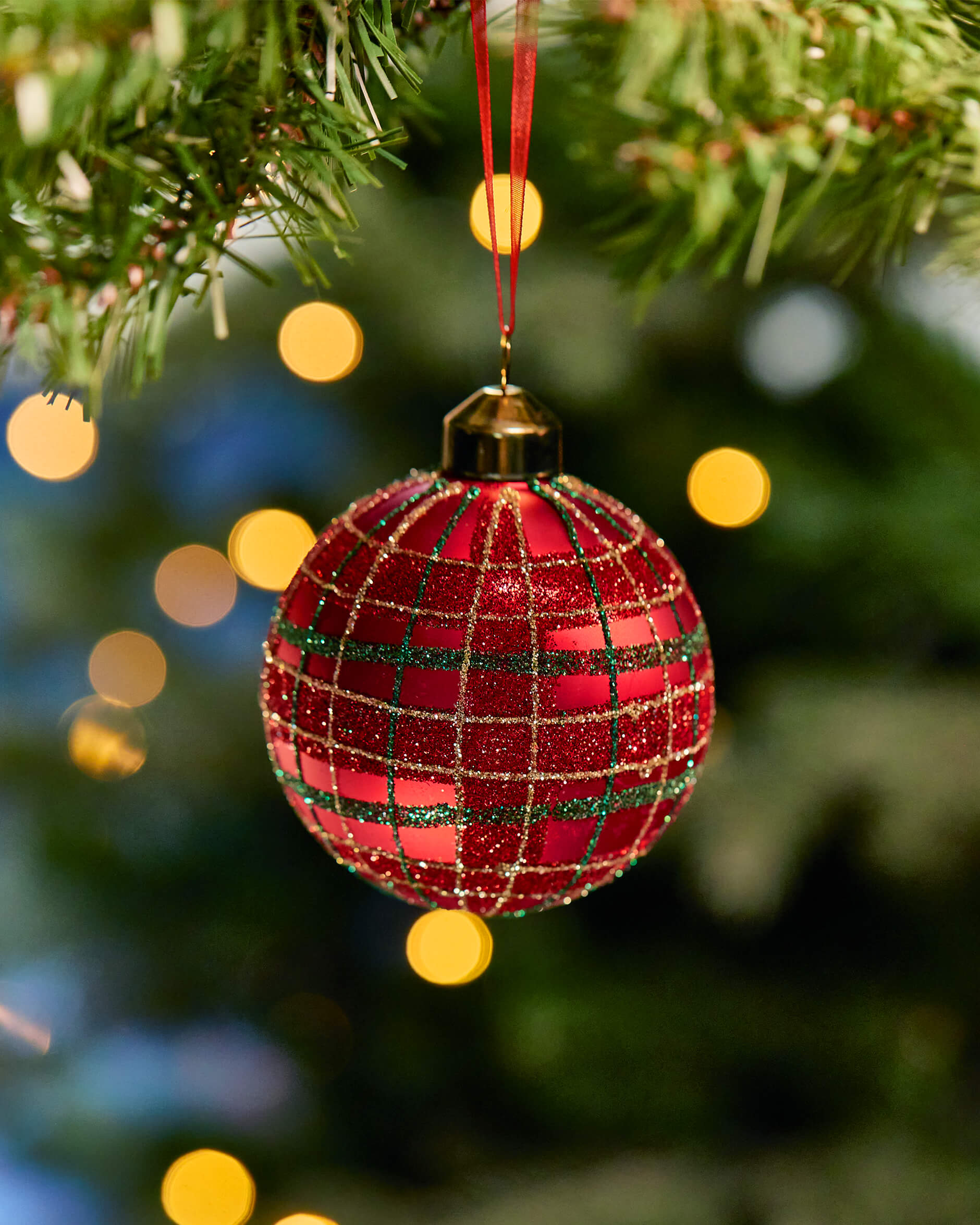 Holly Weihnachtskugel 3er-Pack 8cm