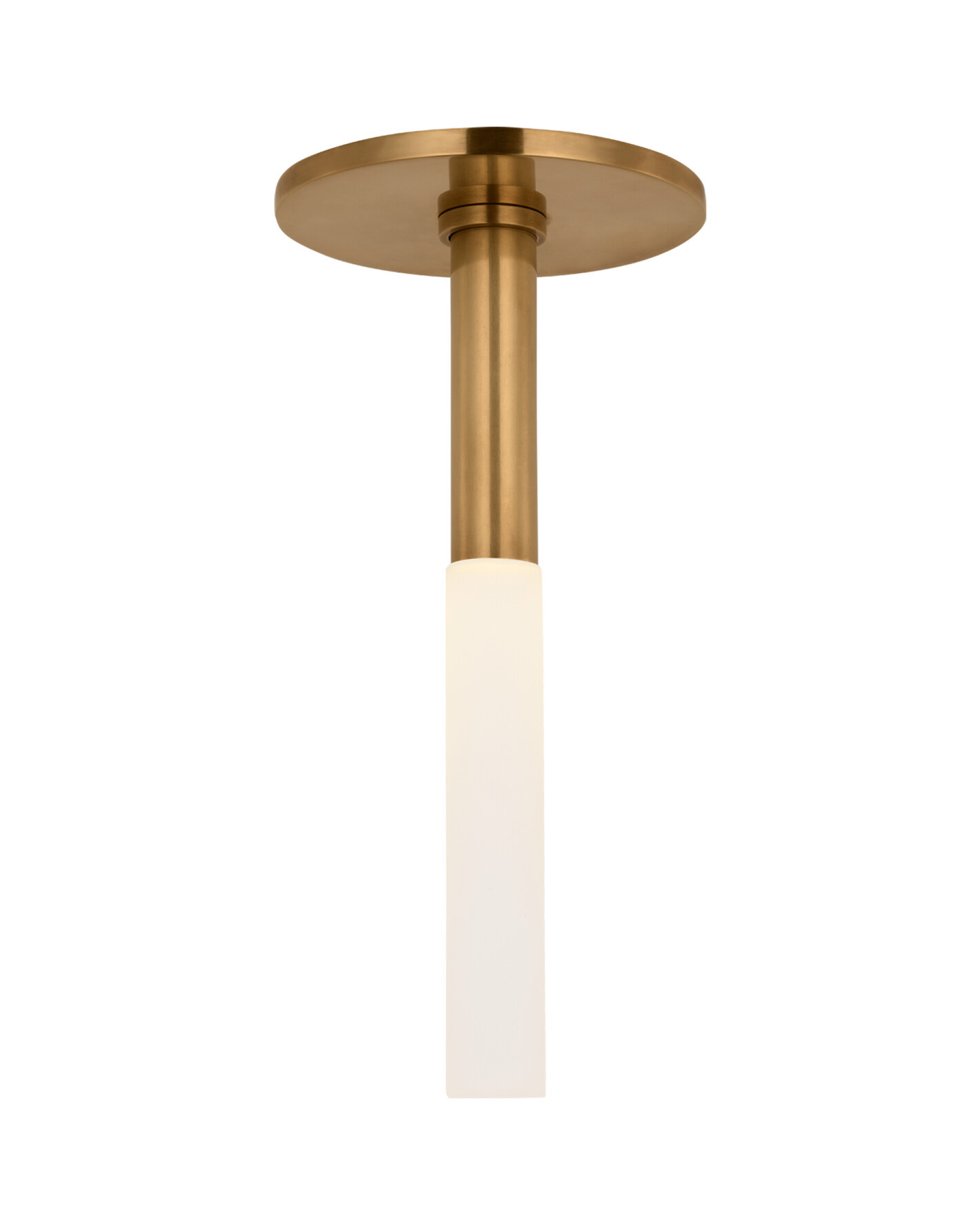 Rousseau Monopoint Flush Mount Antique-Burnished Brass