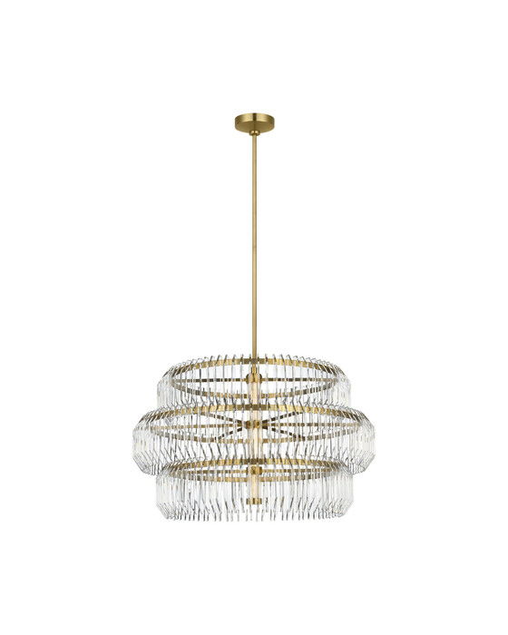 Killarney 32 kristallkrona låg mässing