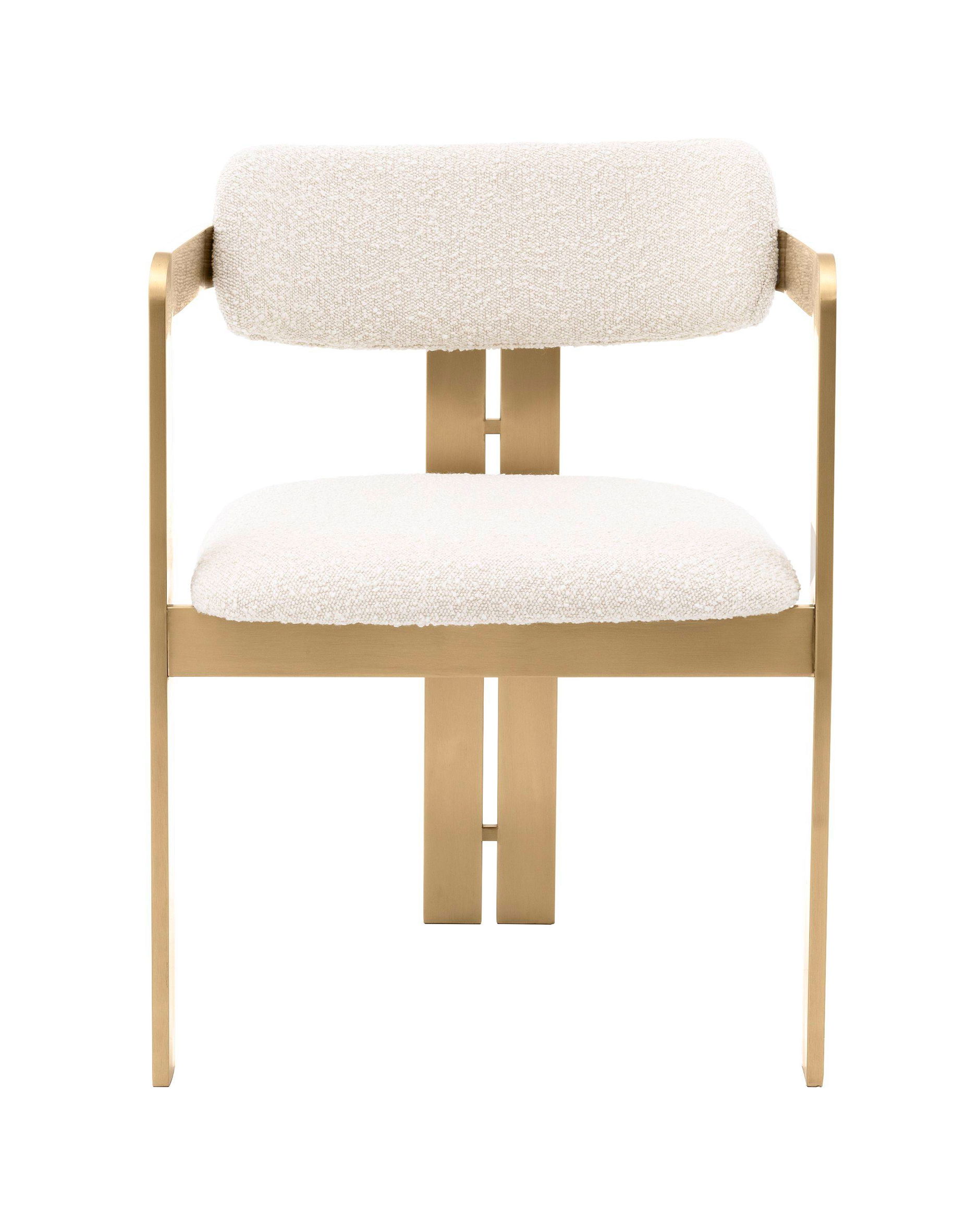 Donato matstol bouclé cream