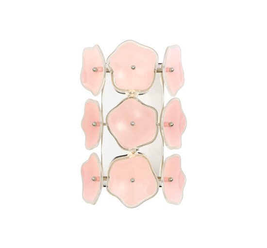 Polished Nickel/Blush - Leighton Small Sconce Soft Brass/Cream Tinted Glass
