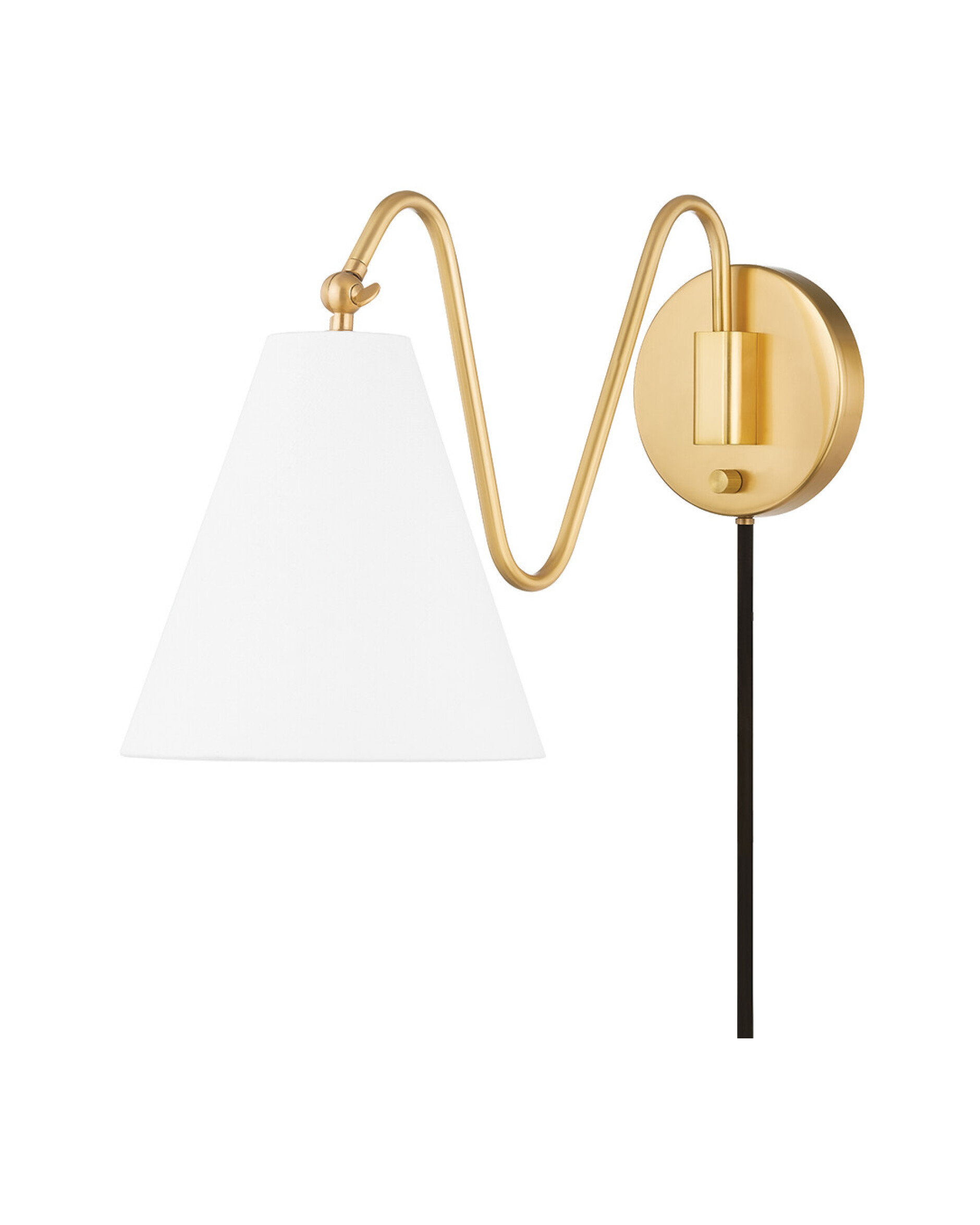 Onda vegglampe antikk messing