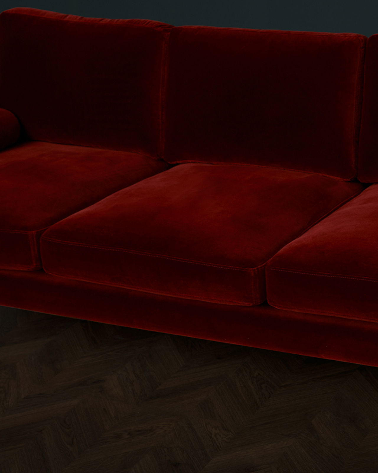 Bonham soffa 3-sits sangria/mässing