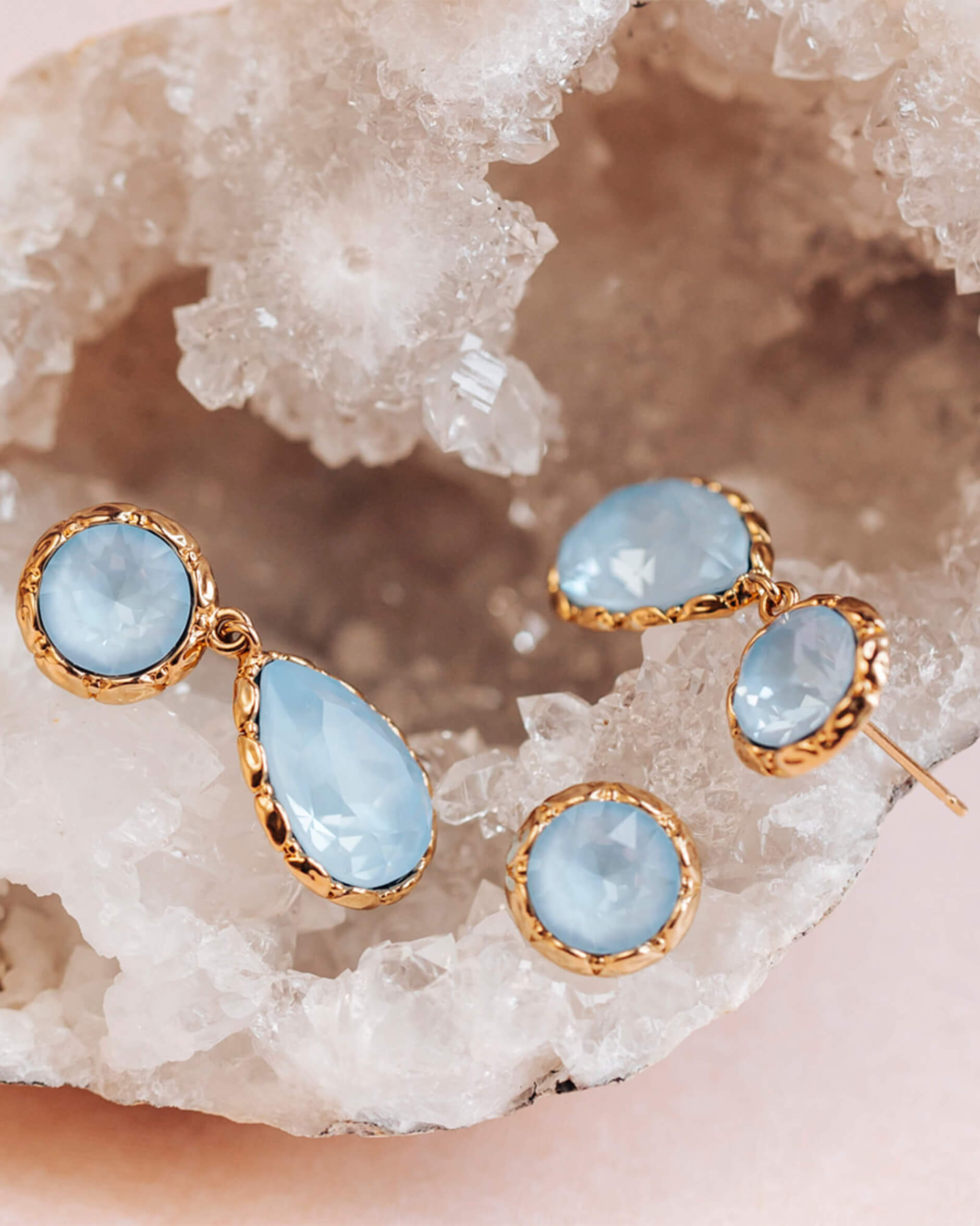 Victoria Raindrop Earrings Sky Blue