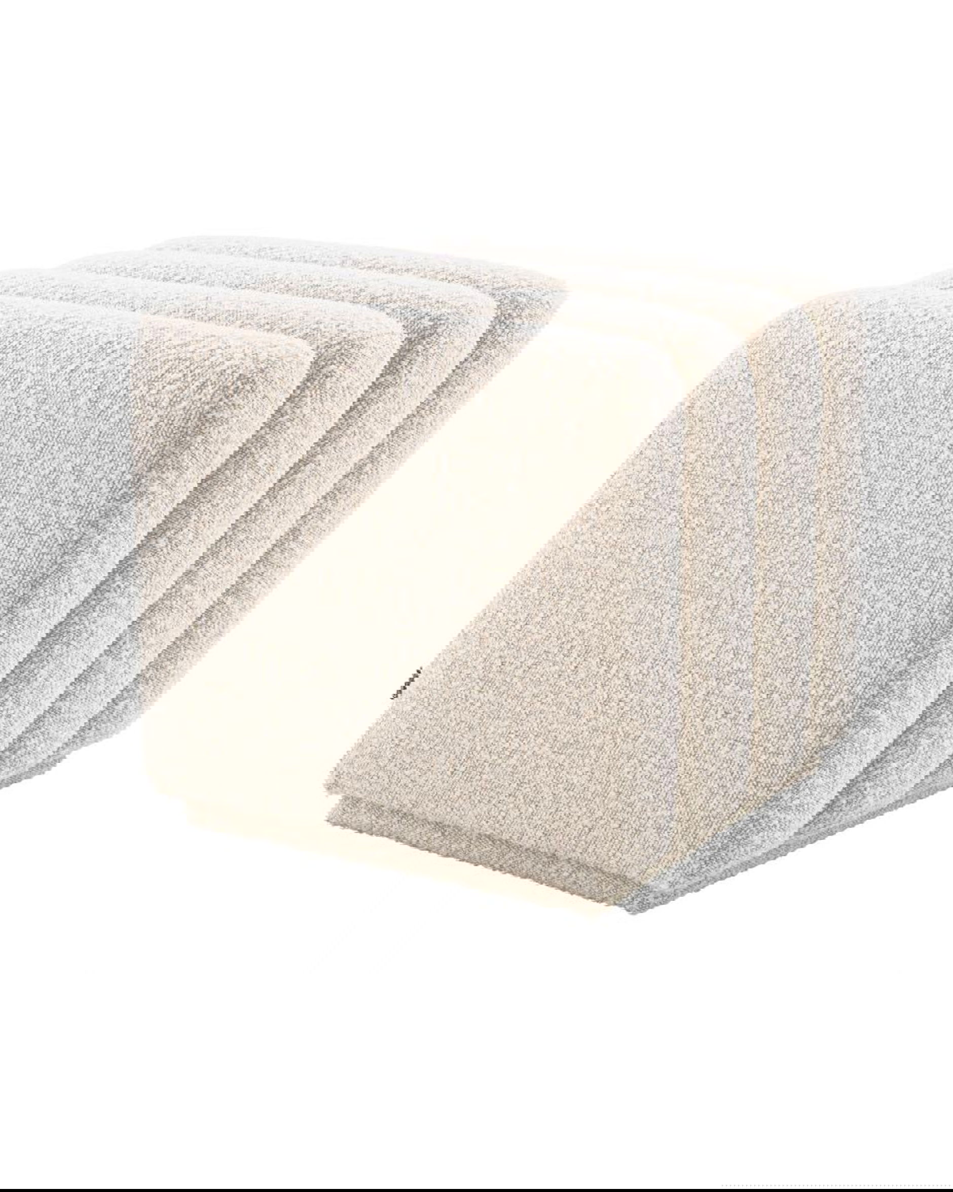 Bente fotpall bouclé cream