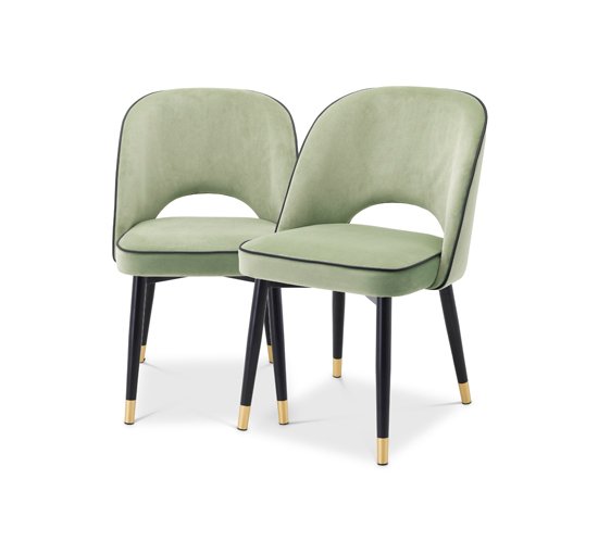 Savona Pistache Green Velvet - Cliff dining chairs savona greige