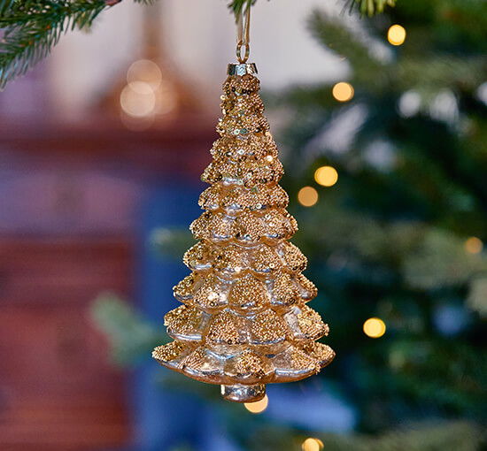 null - Christmas Tree Ornament Gold