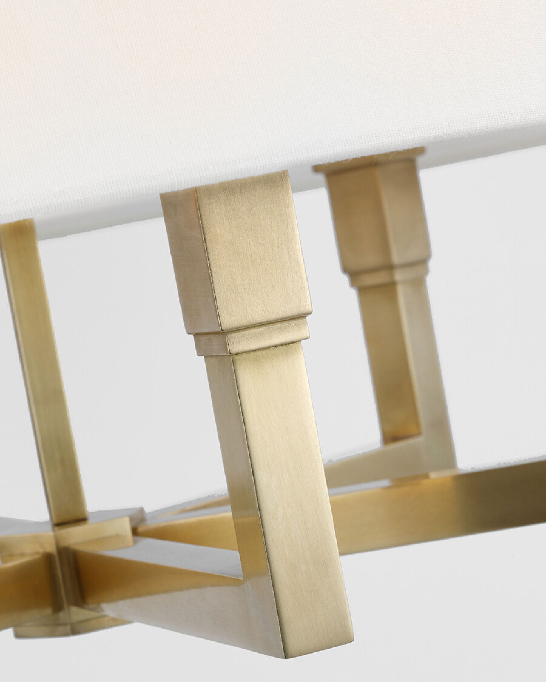 Square Tube Hanging Shade Antique Brass