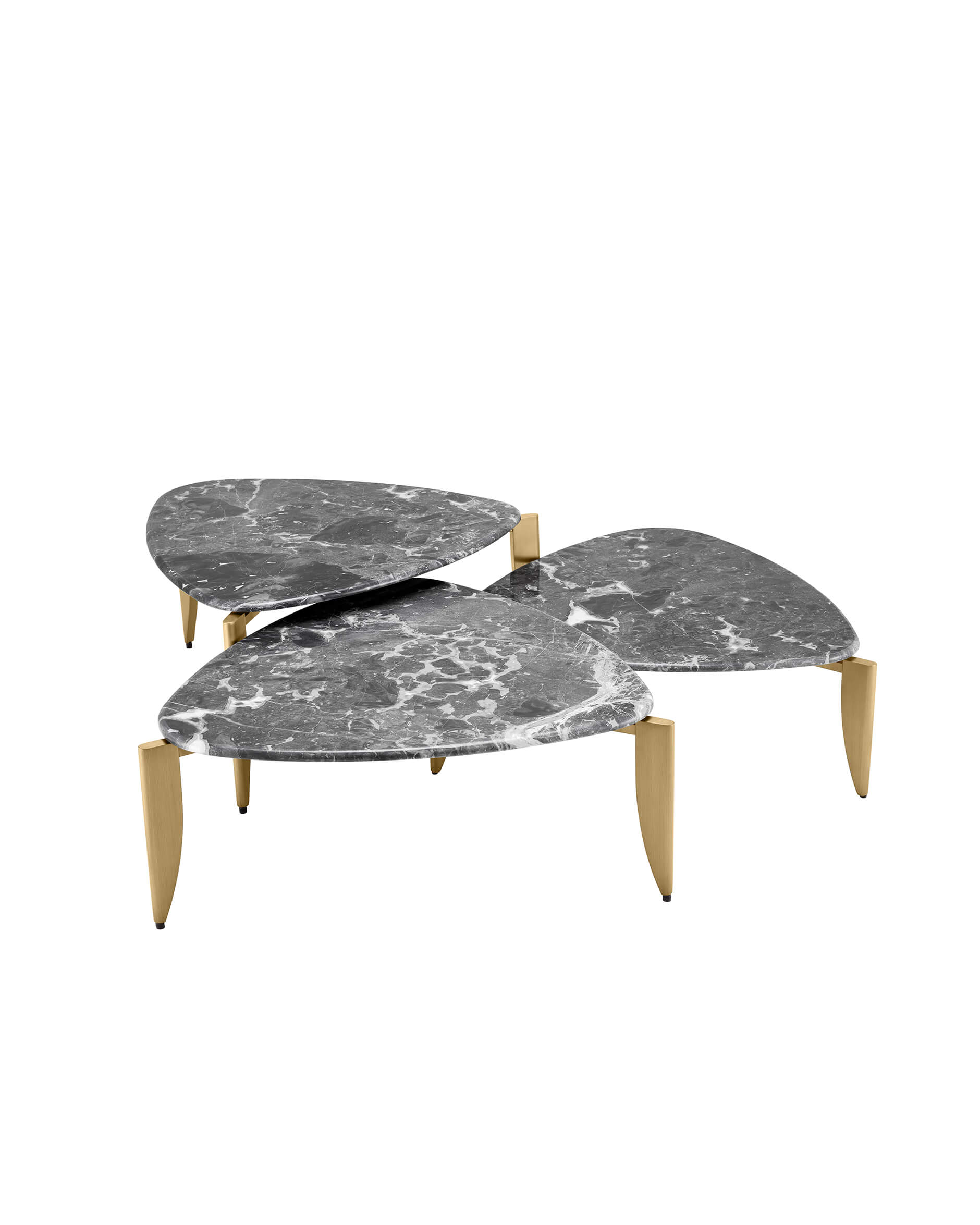 Reggioni satsbord grey marble 3-set